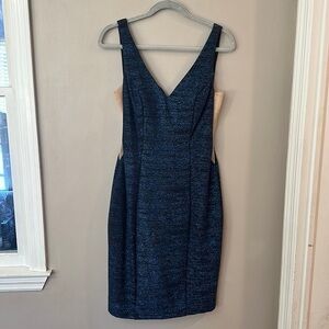 Marina Blue Glitter Midi Dress